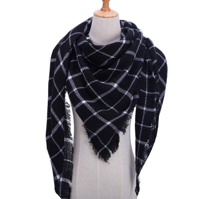 China Autumn Winter Warm Tassel Long Cashmere Shawls Cashmere Scarf for sale