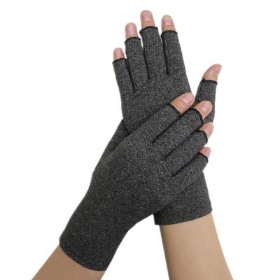 China Arthritis Therapy Compression Pressure Fingerless Gloves Relieve Arthritis Rheumatoid and Osteoarthritis Gloves for sale