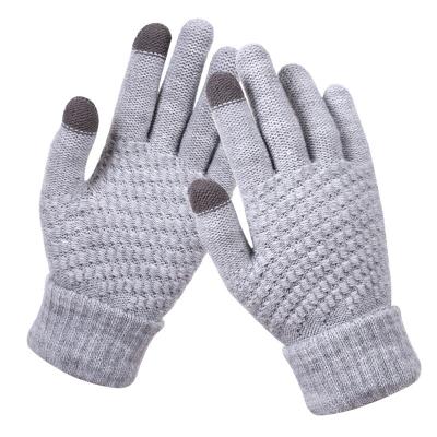 China Jacquard Japan Korea Style Knitted Gloves Lady Jacquard Touch Screen Gloves for sale