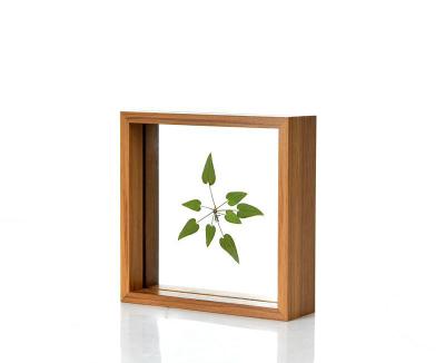 China Best Selling Custom Made Fashionable Wooden Double Sided Glass Square Picture Frame Picture Frame Wholesale for sale