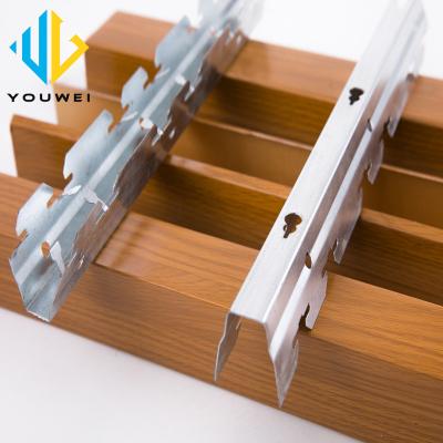 China Artistic ceilings aluminum tube suspended ceiling wood grain square aluminum partition ceiling with factory price for sale