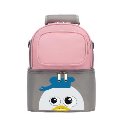 China Waterproof Mommy Carried Milk Cooler Bags Canvas Multi Layer Insulated Thermal Bag New Design Travel Lunch Bag for sale