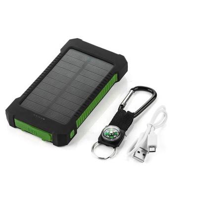 China Waterproof Universal 10000 Solar Cell Phone Power Bank Solar Panel Charging Compass Large Capacity Power Bank Super Outdoor Manufacturer for sale