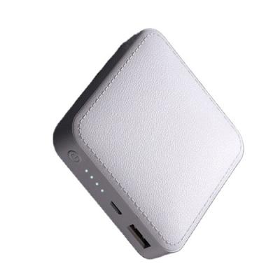 China Leather Mobile Portable Mini Power Bank Logo Printing Support Charging Power Supply 6000 MAH Fast Wholesale Classy Exquisite Gift 18650 Battery for sale