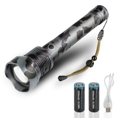 China Outdoor High Power USB Charging P70 Zoom Brightness Flashlight For Outdoor for sale