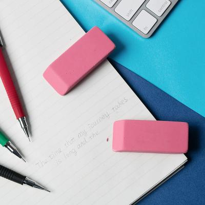 China Office Eraser Japan Hottest Selling 2pcs In Blister Card Exam Grade High Quality Rubber No Toxic Pink Eraser for sale