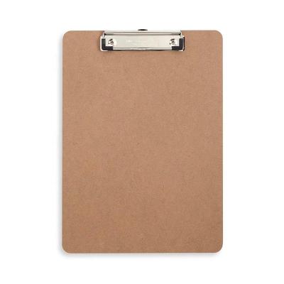 China Office Classroom School Stationery Accessories A4 Metal Low Profile Wooden Wire Cut MDF Wooden Clipboard for sale