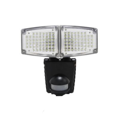 China Garden Wholesale Security Lights Motion Outdoor Plastic Dual Head 100LED Solar Security Lights Motion Outdoor for sale