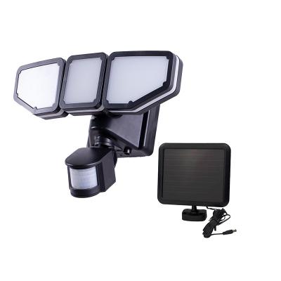 China Garden Led Security Lights With Motion Sensor Triple Head Solar Motion Security Light Solar Led Security Lights With Motion Sensor for sale