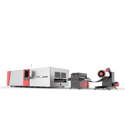 China Laser CUT BAISHENGLASER F6320JDE Full Enclosed Cover Galvanized Steel Coil Laser Cutting Machine for sale