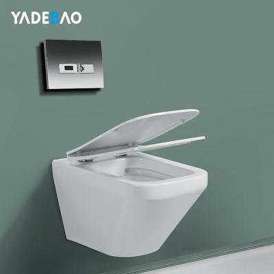 China Double-flow China Supplier European Ceramic Bathroom Ware Toilet Sanitary Wall Hung Toilet for sale