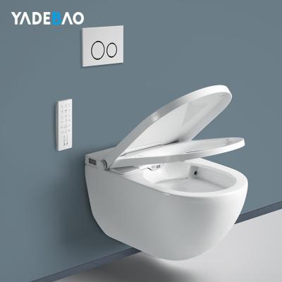 China High-End Automatic Intelligent Sanitary Ware Double-Stream WC Ceramic Rimless Wall Hung Toilet Toilet for sale