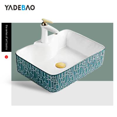 China Hotel Lavabo Modern Lavabo Modern Countertop Modern Lavatory Ceramic Tabletop Art Hand Wash Basin Marble for sale