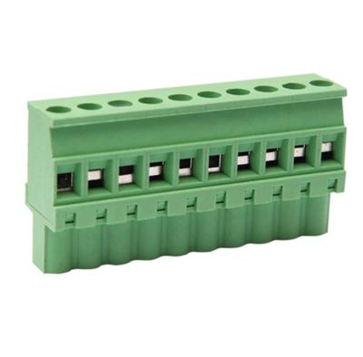 China Tin Plated Brass 5.08mm Straight Degree Female Terminal Block XS2ESDT-1 5.08mm 180 Pitch 300V 15A for sale