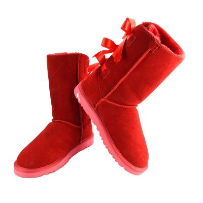 China Fashion Trend Factory Direct Selling Winter Wholesale High Top Bowknot Woman Multi Snow Boots for sale