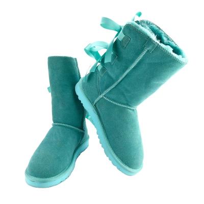 China Fashion Trend Factory Direct Selling Winter Wholesale High Top Bowknot Woman Multi Snow Boots for sale