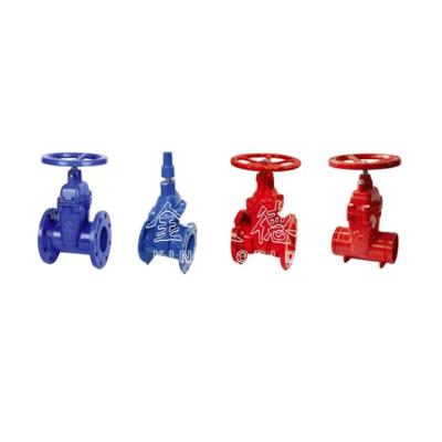 China FM Ductile Iron Flanged NRS Grooved Resilient Gate Valve For Fire Fighting Z45X for sale