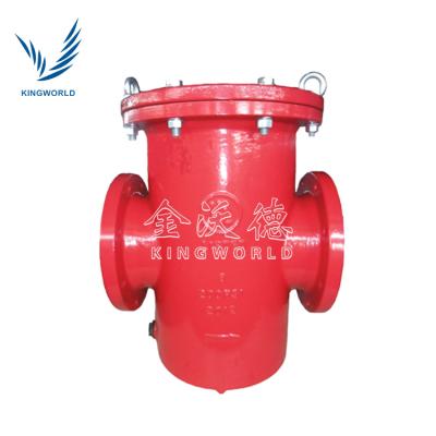 China General FM DN80 PN16 Flanged Industrial Connection Micron Malleable Iron Basket Strainer for sale