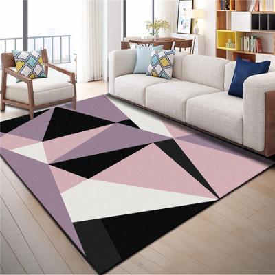 China Stain Resistant Nordic Rugs Rugs Nordic Living Room Sofa Center Mat Geometry Coffee Table Area Rug Rectangular Bedroom Floor Rug for sale