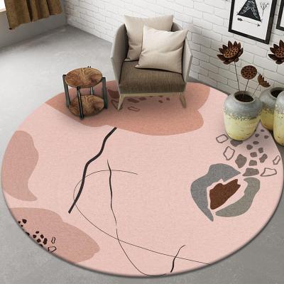 China Modern and simple printed hanging blanket of new round bedside cloakroom rug living room basket table tea carpet washable carpet for sale