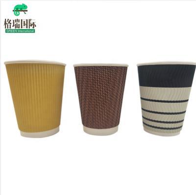 China Handmade Simple Double Wall Compost 8oz 12oz 16oz Biodegradable Paper Cup For Coffee Drink for sale