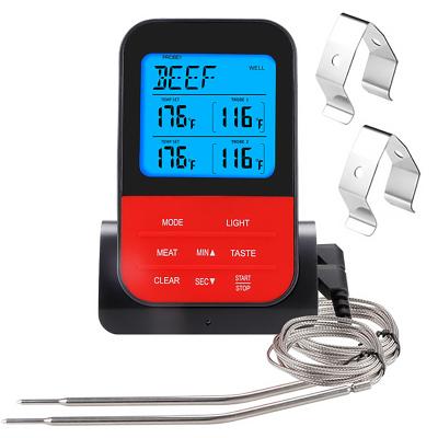 中国 Professional Red Kitchen Thermometers LCD Digital Food Oven Kitchen Meat Barbecue Cooking Smart Analog Therometer With Alarm 販売のため