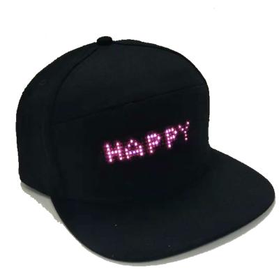 China 2021 COMMON Wholesale Newcomer Led Hats For Funny Night Lighting With Logo Accept Led Animated Led Hats for sale