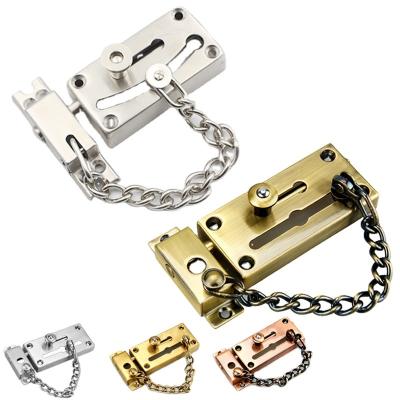 China Apartment Pickproof Door Lock Chain Bolt Hotel Security Chain Latch Hardware Door Lock for sale