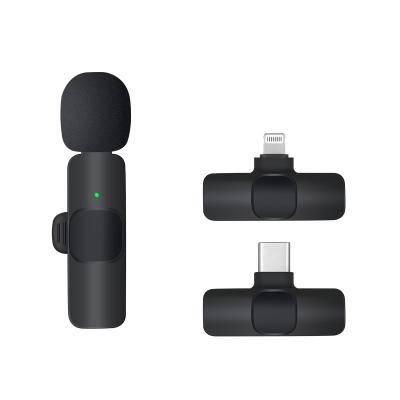 China Video Recording Wireless Interview Microphone Lavalier Lapel Plug-play Microphone K9 Wireless Microphone for sale