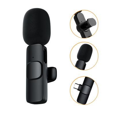 China Interview Microphone 2022 Radio Recording Microphone One Drag Two Wireless Microphone 2 Built In 1 Sound Canceling Wireless Microphone for sale