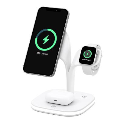 China Mobile Phone High Speed ​​Fast Watch Wireless Charger 3 in 1 Wireless Charging Station Phone Wireless Chargers for sale