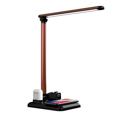 中国 Modern Office LED QI High Speed ​​Wireless Charger Desk Lamp Smart Home Goods Wireless Charging Modern Table Lamp 販売のため