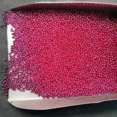 China Jewelry Making at Wholesale Price #5 Synthetic Small Size Red Corundum 3mm 4mm Ruby Ball Loose Gemstones Corundum Ruby Beads for sale