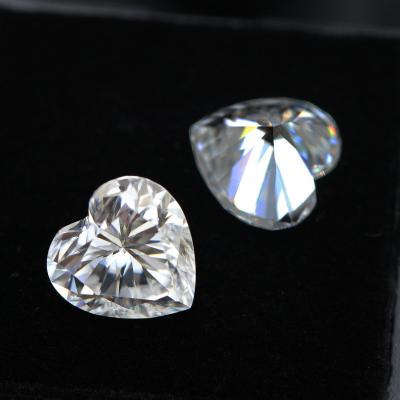 China Color Game Or Fire Wholesale Brilliant Cut Heart Shape Diamond Moissanite Price Stone Clear White for sale