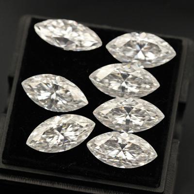 China Color Game Or Fire GRA Certificate Marquise Shape White D Color Moissanite Gemstone Price for sale