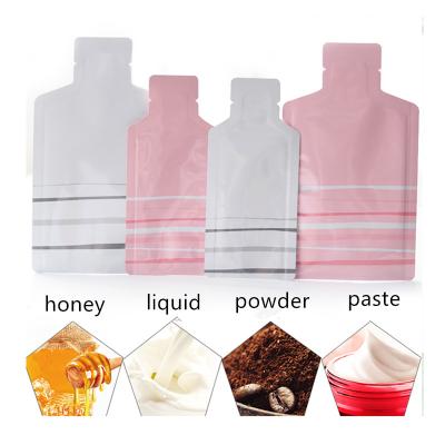 China Disposable Unique Shaped Cosmetics Packaging Pouch Laminated Plastic Small Mini Sample Sachets Bag Heat Sealable for sale