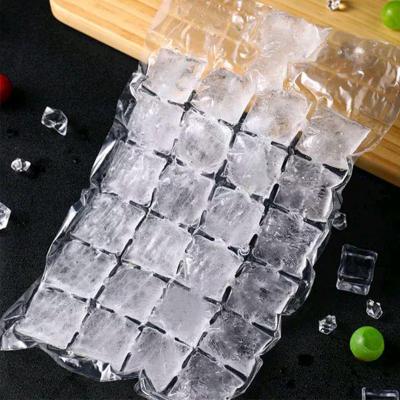 China Recyclable Disposable Ice Cube Freezer Bags Seal Freezer Food Grade Odorless Plastic Ice Cube Bag for sale