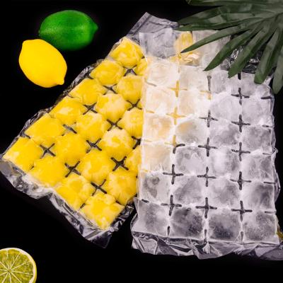 China Quicker Freezing Disposable Ice Cube Maker PE Material Self-seal Mold Trays Food Grade Disposable Ice Cube Bags for sale