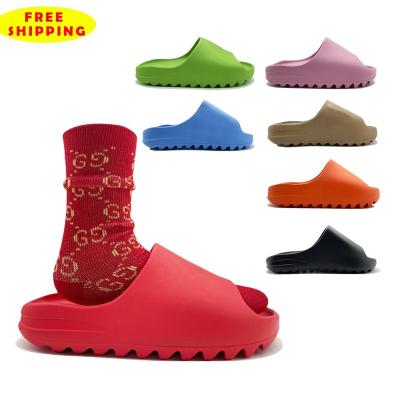 China Red Pink Orange Green Colorful X Stock Slides Breathable Free Shipping Eva Slippers Yezzy Shoes For Women Men for sale