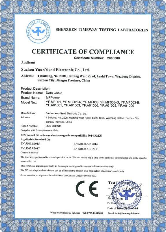 CE - Suzhou Yourfriend Electronic Co., Ltd.