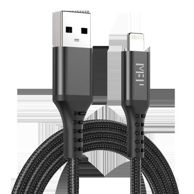 China 2.4AFast Charging Cable 2.4A Max Current China Factory Braid Type A to 8 PIN Cable USB Data Sync Cable for Phone Charging 1.2M1.8M for sale