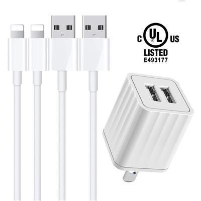 China For High Quality Phone Phones Adapter Wall Charger Adapter With Left 2 5V2.1A Max Portable USB Travel Charger EU Plug for sale