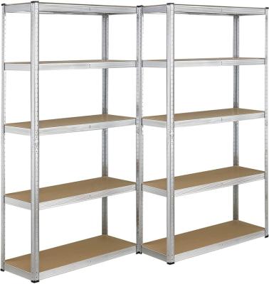 China Sustainable Double 5 Tiers Boltless Storage Racking Garage Shelving Shelves Unit Stacking Racks For School Restaurand Etc. of the Ministry of the Interior. for sale