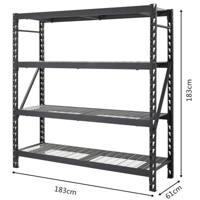 China 4 Tier Warehouse Shelf Durable Heavy Duty Industrial Materials Storage Rack Industrial Shelving for sale