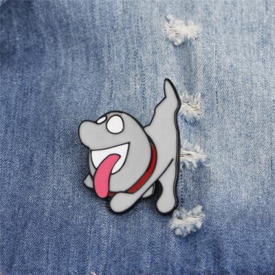 China Around The World Anime Custom Dog Hard Enamel Lapel Pin Maker Glow In The Dark Metal Badges for sale