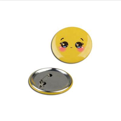 China Around The World Best Selling Custom Smile Face Logo Metal Button Pin Badge for sale