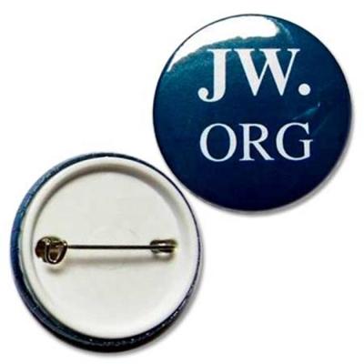 China Around The World Cheap Promotional Gifts Around The Jw Org Square Tin Button Badge for sale