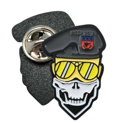 China Round The World Police Custom Metal Avatar Cartoon Character Soft Enamel Badge Lapel Pin for sale