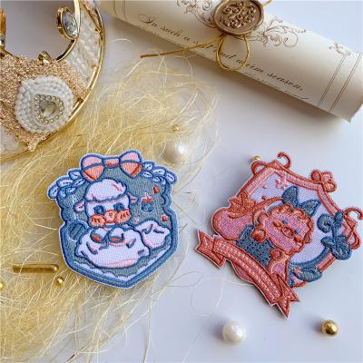 China Viable Custom Letter Embroidery Patch Iron On Animal Woven Patches For Clothes for sale