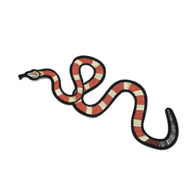 China Large 100% Full Viable Embroidered Snake Patch Clothes Jeans Decoration Sticker for sale